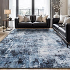 Rugflix 6x9 Area Rugs for Living Room, Washable Large Rug Stain-Resistant Low by RugflixAreaRugs