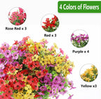 Artificial Flowers Fake Plants for Outdoors Summer Decoration