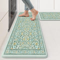 KIMODE Kitchen Mats for Floor Anti Fatigue, Blue Green Kitchen Floor Mats