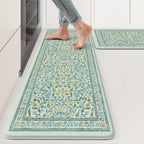 KIMODE Kitchen Mats for Floor Anti Fatigue, Blue Green Kitchen Floor Mats