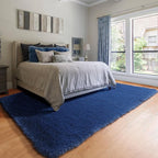 ONASAR Navy Blue Area Rugs for Living Room Bedroom, 5x8 Fluffy Bedside Rug - Image 5