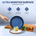 GRANITESTONE 20 Pc Kitchen Pots and Pans Set Non Stick Cookware Set, Kitchen Cookware Sets with Deep Frying Pan Set, Bakeware, & Steamer, Non Toxic PFOA PFOS Free, Oven and Dishwasher Safe