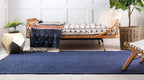 Unique Loom Braided Jute Collection Area Rug - Dhaka (9' x 12' Rectangle, Navy Blue)