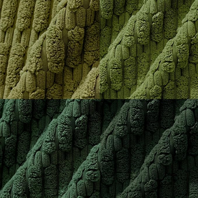 Fancy Homi Set of 4 Green Boho Winter Decorative Throw Pillow Covers 26x26 Inch - Image 5