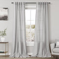 Nanspring Grey Linen Boho Curtains by Nanspring