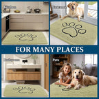 OLANLY Dog Door Mat for Muddy Paws 36x24, Paw Print Design, Absorbs Moisture - Image 8