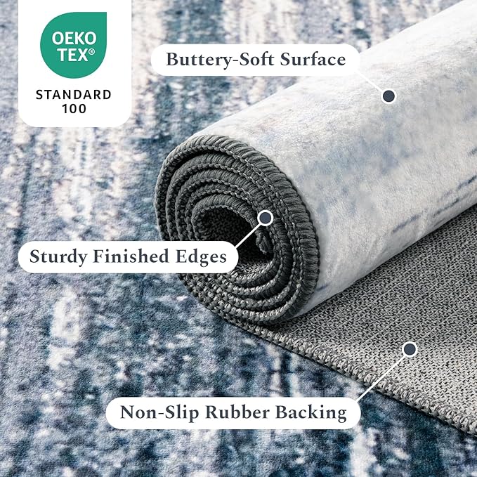 Rugflix 9x12 Large Area Rug, Washable Rug - Image 2