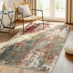Washable Area Rugs 3'x5' Non-Slip Modern Abstract Soft by RELEANY
