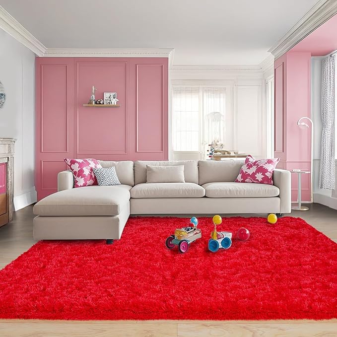 Pionblank 9x12 Area Rug for Living Room, Shag Large Rug for Bedroom, Soft Furry - Image 7