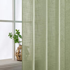 MIULEE Sage Green Linen Curtains 84 Inch Length - Image 5