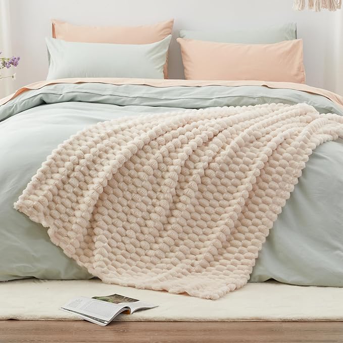 EXQ Home Fleece Throw Blanket for Couch and Bed, 3D Imitation Large Turtle - Image 2
