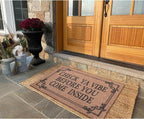Front Door Indoor Outdoor Entrance Doormat Brown Rubber Welcome Door Mat Come - Image 6