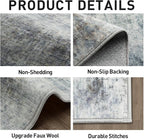 5x7 Area Rugs Washable Rug: Modern Abstract Living Room Rug Soft Anti-Skid Thin - Image 5