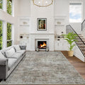 5x7 Area Rugs Washable Rug: Modern Abstract Living Room Rug Soft Anti-Skid Thin by GENTDRIZZ