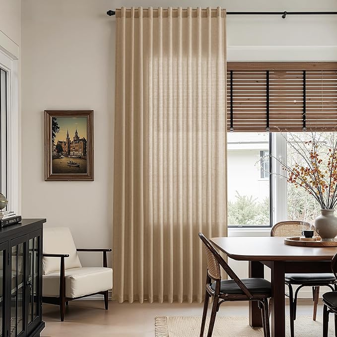 Nanspring Sand Beige Curtains 90 Inches Long - Image 6