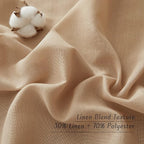 NICETOWN Natural Linen Camel Curtains 108 inches Long, Grommet Thick Linen - Image 4