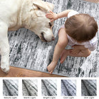 Lansny Modern Abstract Runner Rug 2.6x8 - Image 3