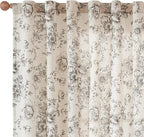 jinchan Linen Blend Curtain Floral Curtains - Image 8