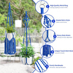 SFENNGPET Macrame Plant Hangers, 6Pack Hanging Planters for Indoor Plants
