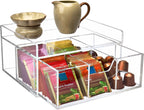 Heavy-Duty Acrylic Tea Station with 8-Compartment Drawer Organizer