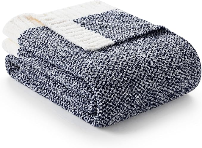 Snuggle Sac Navy Throw Blanket for Couch, Oversized Throw XL Super Soft Warm by SnuggleSac