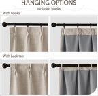 RYB HOME Pinch Pleated Full Blackout Curtains Linen Blended Window Curtains 96 inches for Living Room Bedroom Home Office Privacy Thermal Insulated Drapes, W 42 x L 96 inch, Beige, 2 Panels