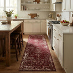 Unique Loom Sofia Collection Area Rug - Casino (2' x 6' 7" Runner, Burgundy/ Gray)