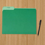 Amazon Basics File Folders for Organization, Letter Size, 1/3 Cut Tab, Bright Green, 36-Pack