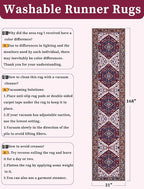 SERISSA Runner Rug for Hallways, Extra Long Boho Rug Ultra Soft Vintage - Image 6