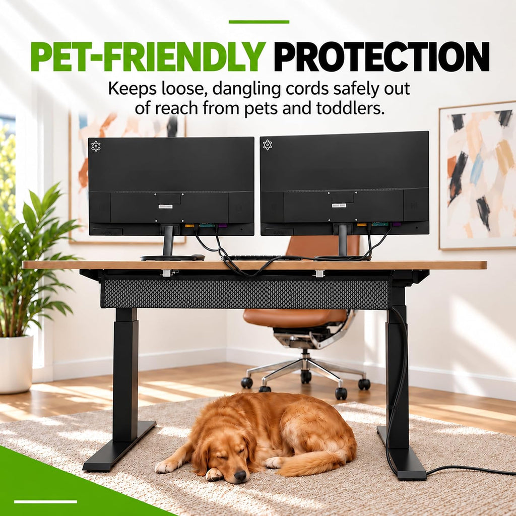 Perfect Posture Mesh Cable Management Tray Under Desk Cord Organizer - 38"