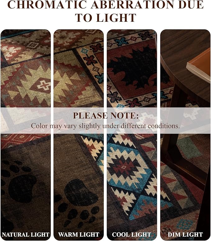 Rustic Cabin Hallway Runner Rug 2'8"x8' - Image 7