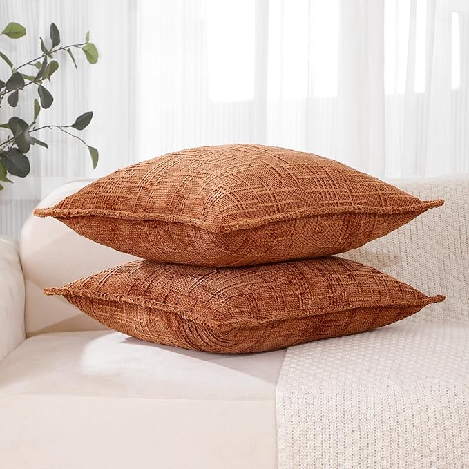 HPUK Fall Chenille Soft Throw Pillow Covers 18x18 Set of 2, Accent Cushion - Image 4