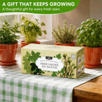 Herb Garden Kit, Indoor Herb Garden Starter Kit with Pots & Herb Seeds, Beautiful Gift Box, Gardening Gift for Women & Mom, Birthday, Christmas & Housewarming