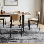 Toneed Abstract Area Rug Modern Washable Rug Soft Non Slip Rug Low Pile - Image 6