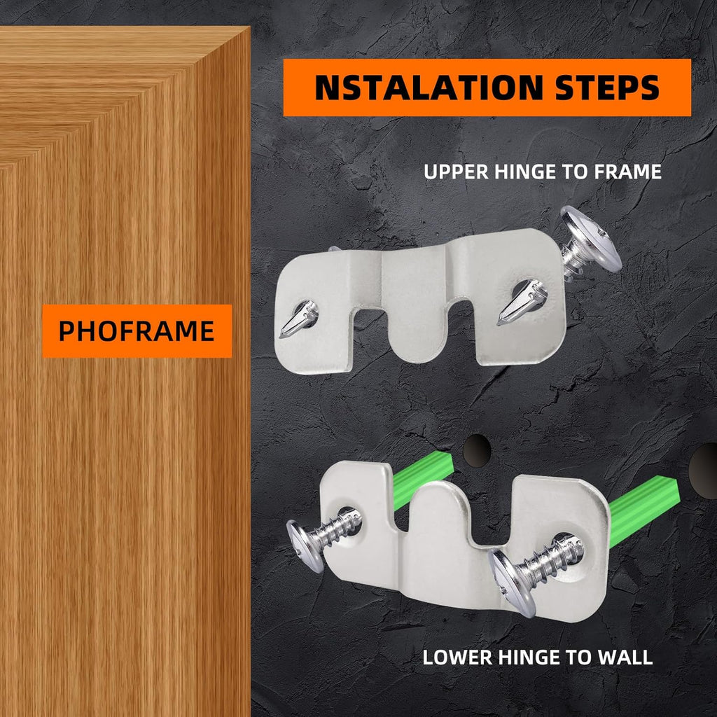 40Pcs (20 Pairs) Flush Mount Bracket, Interlock Hanging Buckle