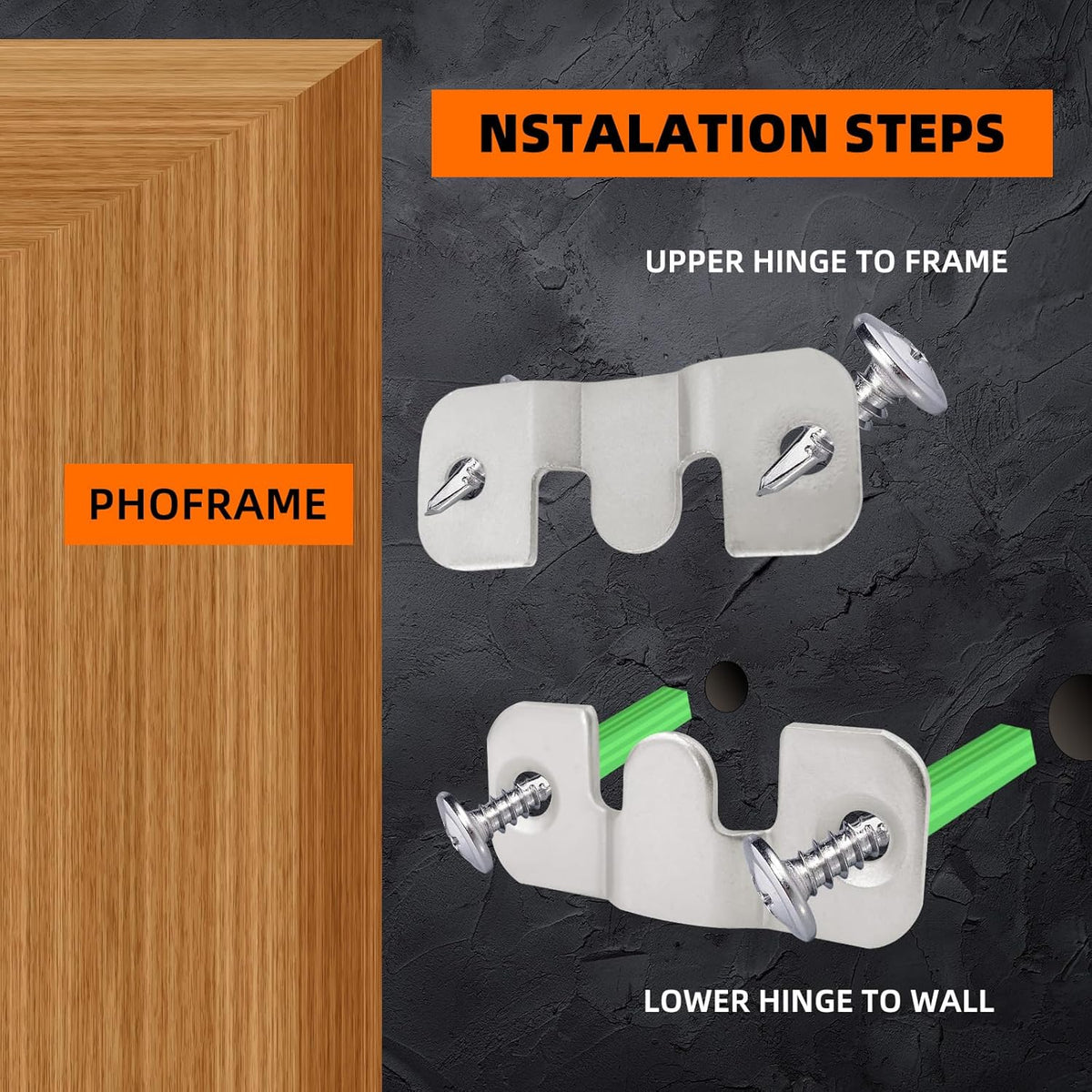 40Pcs (20 Pairs) Flush Mount Bracket, Interlock Hanging Buckle