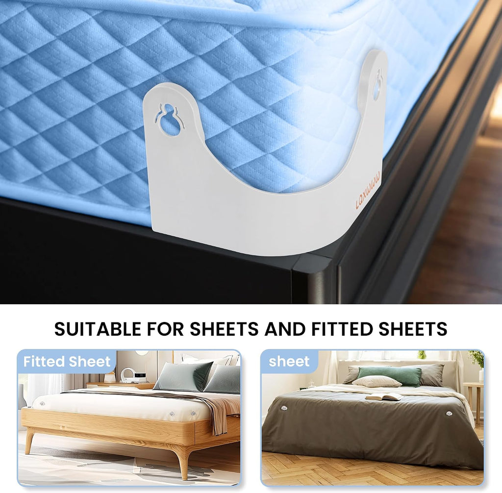 Sheet Holders 4-Pack One-Time Install No Straps Needed