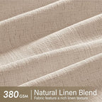 MIULEE Pinch Pleated Thick Linen Curtains 90 Inches Long 2 Panels - Image 4