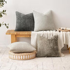 MIULEE Pack of 2 Couch Throw Pillow Covers 18x18 Inch Grey-White Modern Boho - Image 4