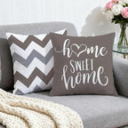 Hexagram Geometric Grey Pillow Covers 18x18 Set of 4, Decorative Outdoor Boho - Image 2