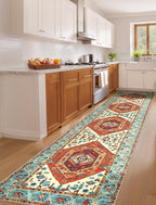SERISSA Runner Rug for Hallways, Extra Long Boho Rug Ultra Soft Vintage Orange - Image 2