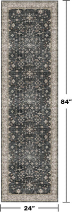 Black 2x7 Long Runner Rugs for Entryway, Throw Runners for Kitchen Hallway - Image 2