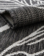 Unique Loom Outdoor Botanical Collection Area Rug - Leaf (2' x 6' 1" Runner, Ivory Charcoal)