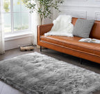Ciicool Faux Fur Rug Grey Fluffy Area Rugs - Image 3