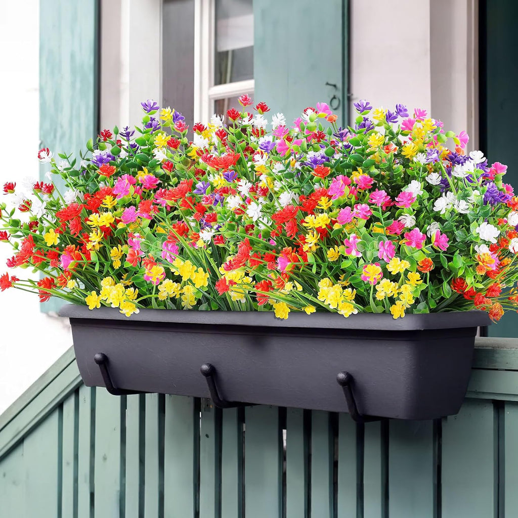 AGIRL Artificial Flowers Outdoor UV Resistant Fake Plant Garden Patio Decor