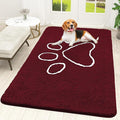 OLANLY Dog Door Mat for Muddy Paws 70x46, Paw Print Design, Absorbs Moisture by OLANLY