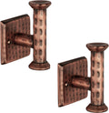 Monarch Abode Towel Hooks for Bathrooms – 2 Pack 3-inch Hand Hammered Metal Antique Copper Hook, Wall Mounted Bathroom Hooks for Towels, Support up to 11 lbs Bath Robe Hook, Towel Hanger for Bathroom