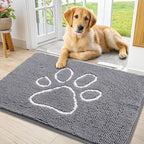 Smiry Dog Door Mat for Muddy Paws, Absorbent Dirt Trapper Non Slip Quick Dry by Smiry