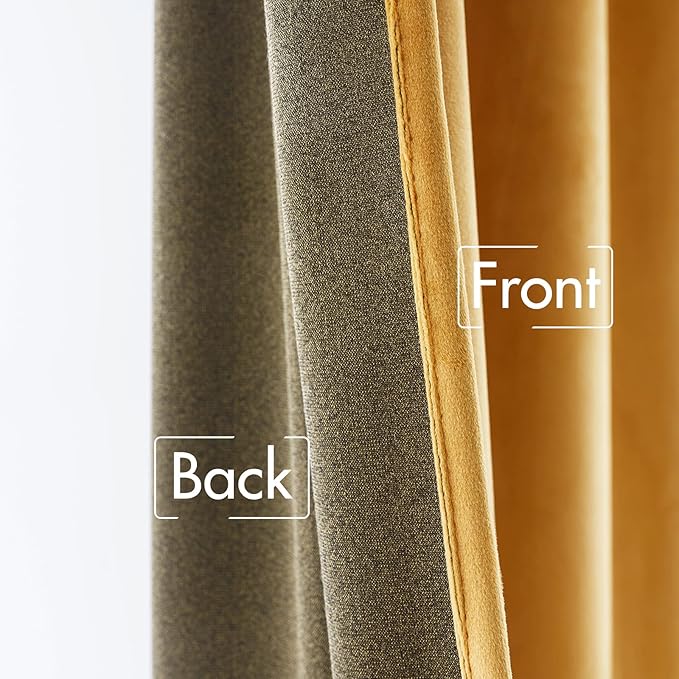 MIULEE Velvet Curtains 63 inch Length 2 Panels - Image 6
