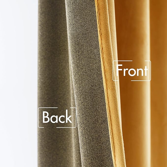 MIULEE Velvet Curtains 2 Panels Luxury Blackout Curtains - Image 6